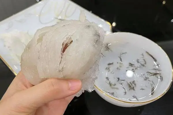 Yến giả làm từ mủ trôm rất tinh vi nên rất khó để phát hiện